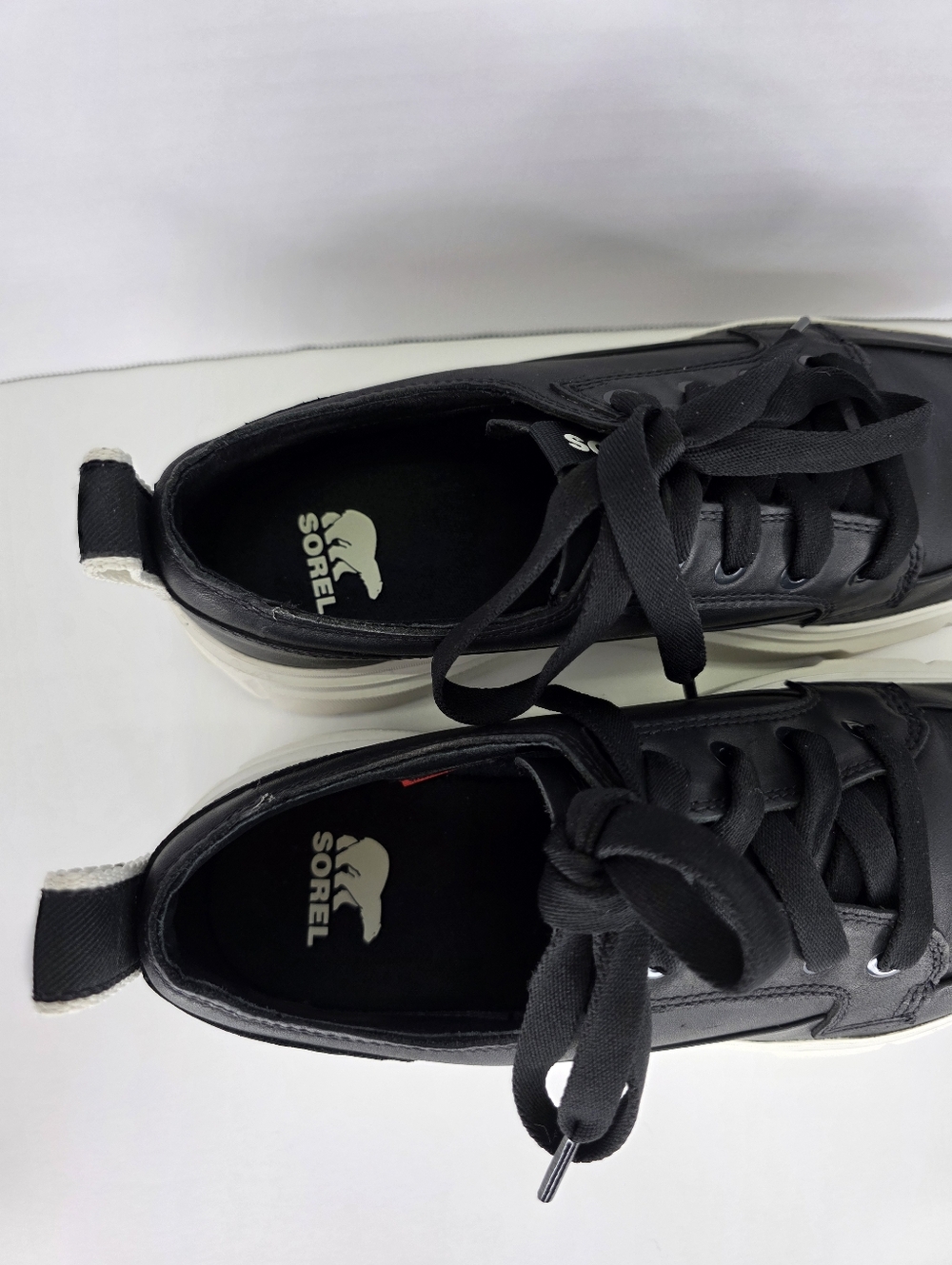 Sorel Womens Caribou X Sneakers Size 8.5 Black Leather Platform Waterproof Shoes - Picture 9 of 14